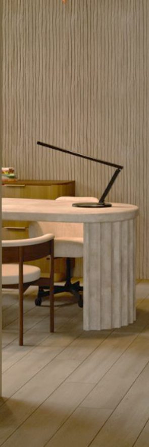 A detail of the nail bar finishes